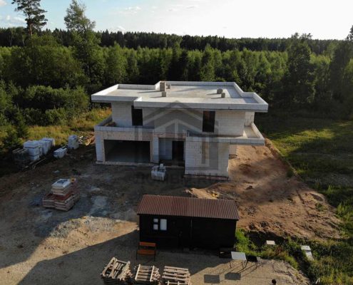 необычный проект дома в с плоской кровлей 3 необычный проект дома в с плоской кровлей