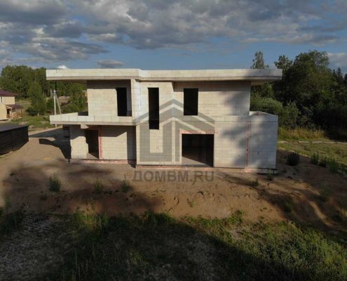 необычный проект дома в с плоской кровлей 4 необычный проект дома в с плоской кровлей