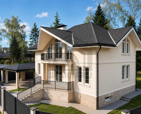01-glavnoe-foto-doma-dom-keramoblok-cokolnyy-etazh Готовый дом из керамоблоков с цокольным этажом
