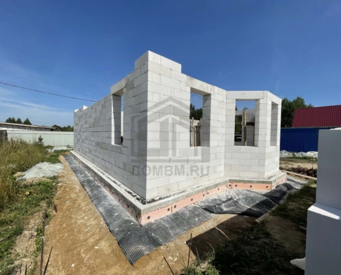 Кладка стен из газоблока дома из газоблока в Лобне