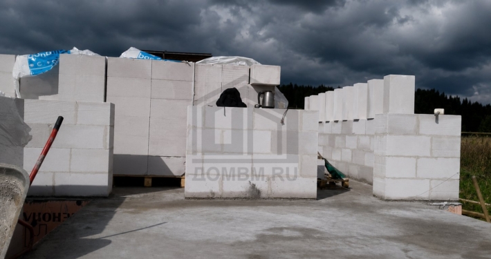 Кладка стен из пеноблоков дома из пеноблоков в Ногинке Щелковского района