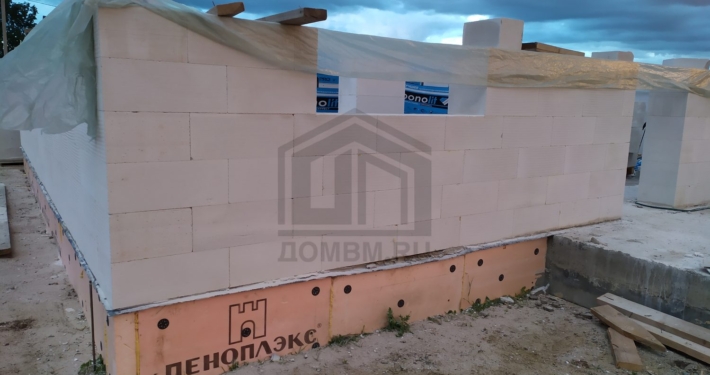 Строительство первого этажа дома из газобетона в Щелково
