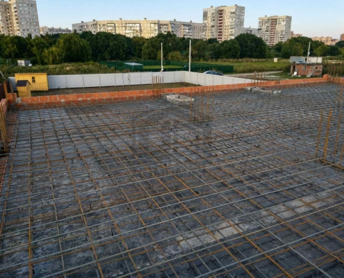 Армирование межэтажного перекрытия дома из кирпича в Звенигороде, микрорайон Спартак