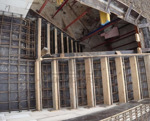 Бетонирование межэтажного перекрытия дома из газобетона в Солнечногорском районе
