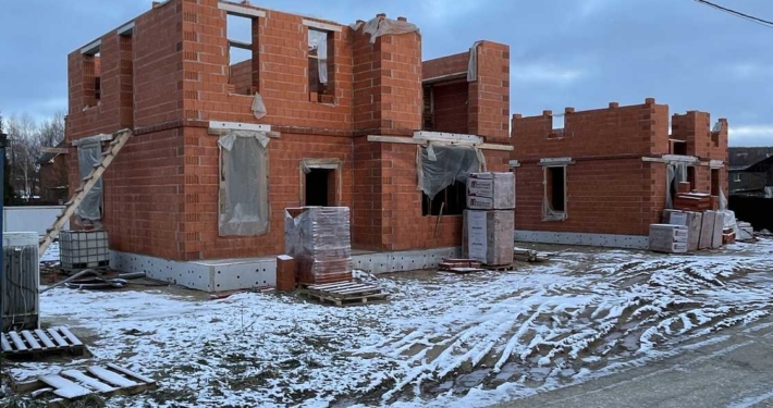 Строительство дома в зимний период дома 187 м2 в Домодедово