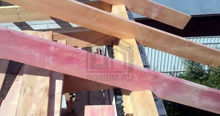 Узел стропильной системы дома по популярному проекту площадью 205 м2