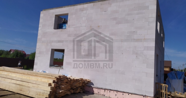 Двухэтажный дом из газобетона дома из газобетона в Щелково