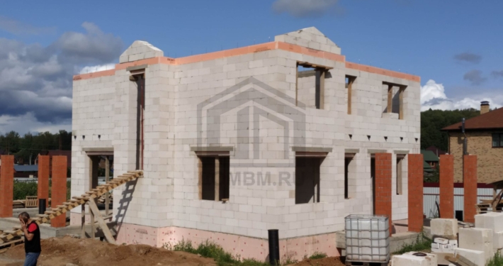 Двухэтажный дом из газобетона дома из газобетона в Солнечногорском районе