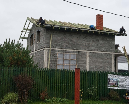 Коробка дома с бассейном дома с бассейном в Долгопрудном