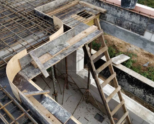 Опалубка лестничного проема дома 660 м2 в Сергиево-Посадском районе