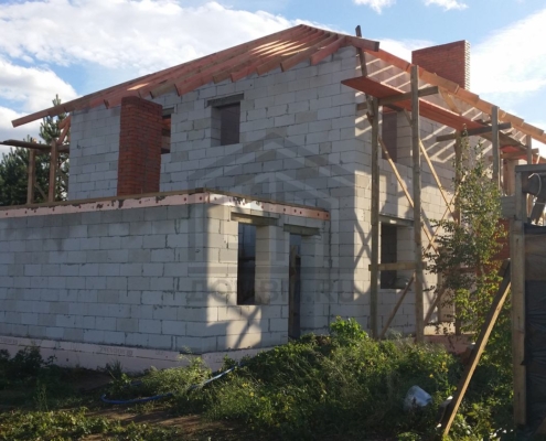 Строительство пристройки к дому дома из газосиликатных блоков в Жуковском