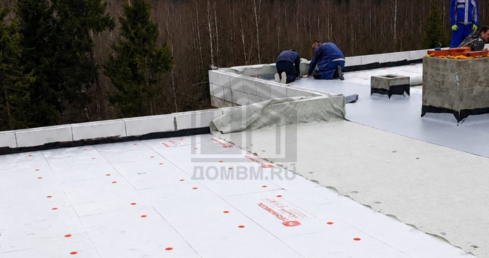 15-uteplenie-ploskoy-krovli-kottedzh-ploskaya-krovlya-akatovo-park Утепление плоской кровли коттеджа с плоской кровлей в Акатово Парк