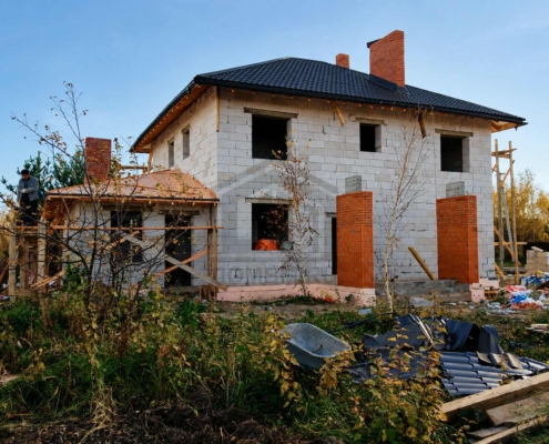 Готовая крыша дома дома из газосиликатных блоков в Жуковском