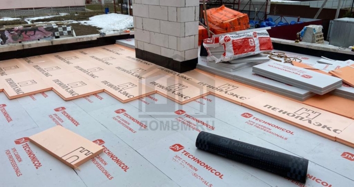 Утепление плоской кровли дома 660 м2 в Сергиево-Посадском районе