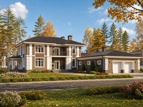 Проект дома "Афины" — 374 м², 2 этажа