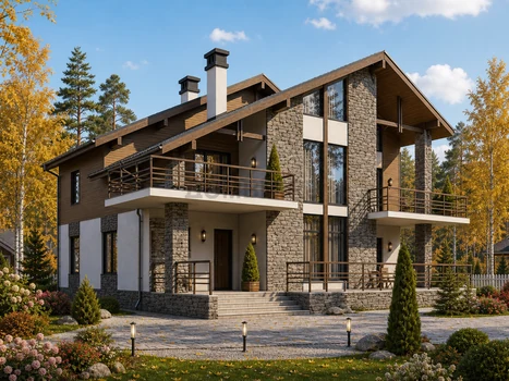 Проект дома "Амстердам" — 326 м², 2 этажа