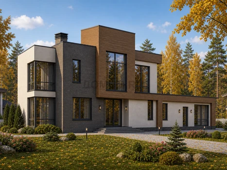 Проект дома "Бильбао" — 309 м², 2 этажа