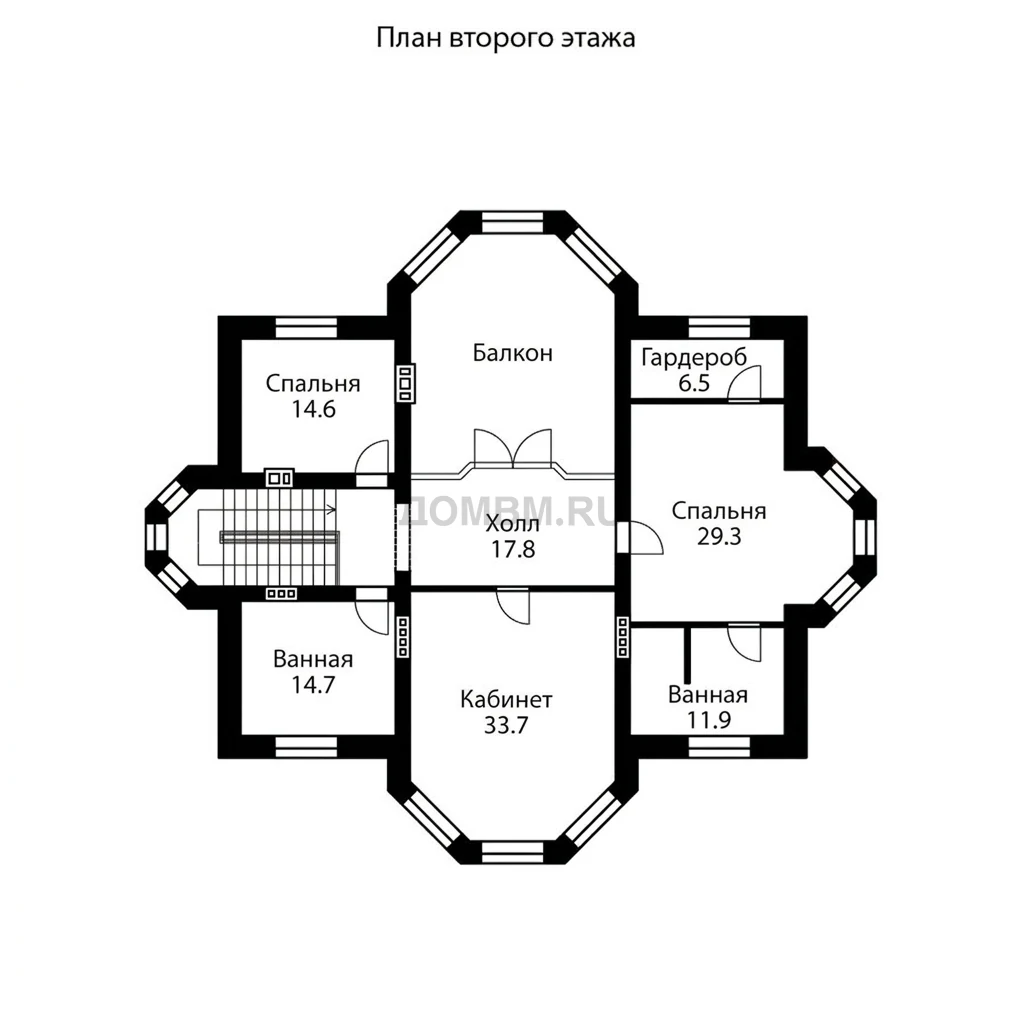 Проект дома «Детройт» — План 2 этажа