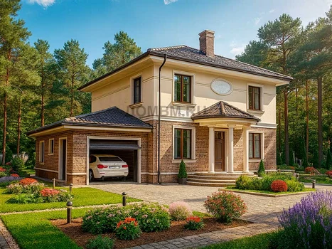 Проект дома "Иркутск" — 189 м², 2 этажа