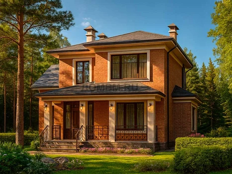 Проект дома "Иваново" — 146 м², 2 этажа
