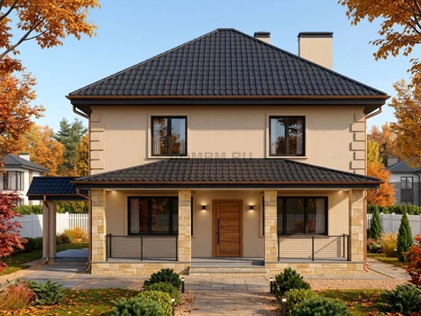 Проект дома "Казань" — 136 м², 2 этажа