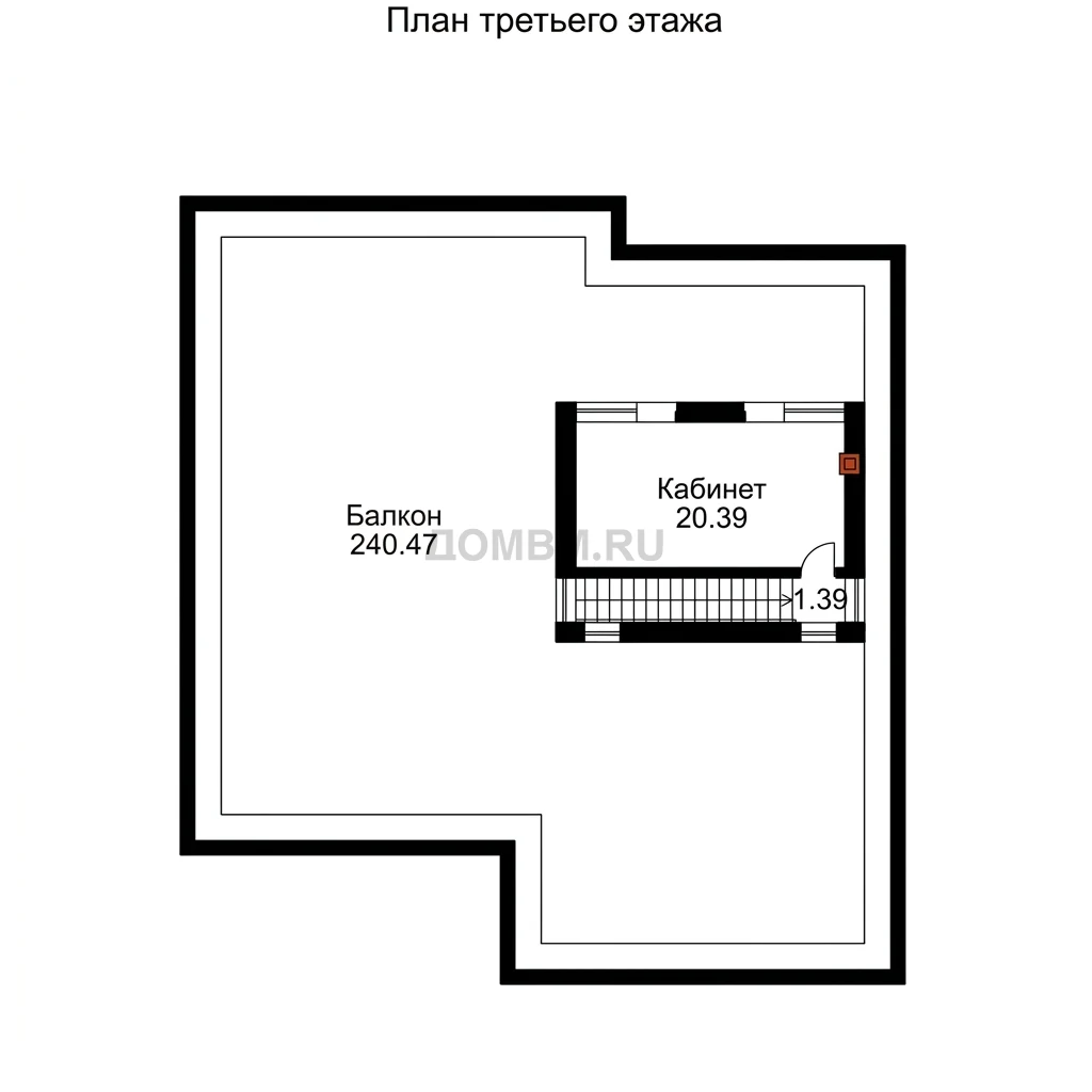 Проект дома «Копенгаген» — План 3 этажа