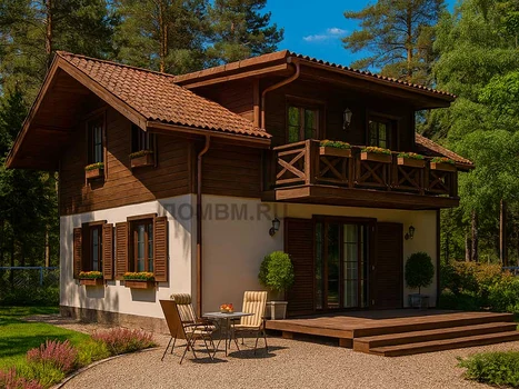 Проект дома "Линц" — 122 м², 2 этажа