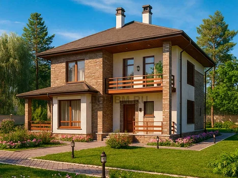Проект дома "Ливерпуль" — 137 м², 2 этажа