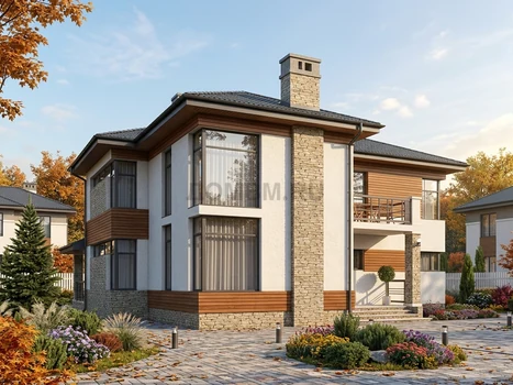 Проект дома "Манчестер" — 218 м², 2 этажа