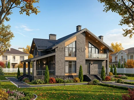 Проект дома "Ницца" — 218 м², 2 этажа