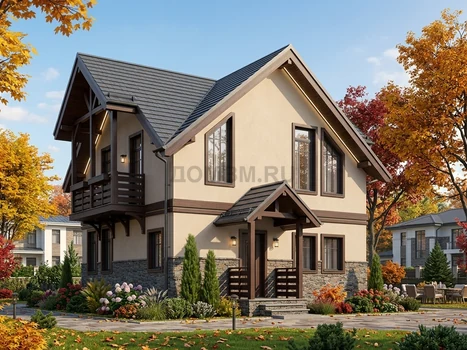 Проект дома "Пиза" — 97 м², 2 этажа
