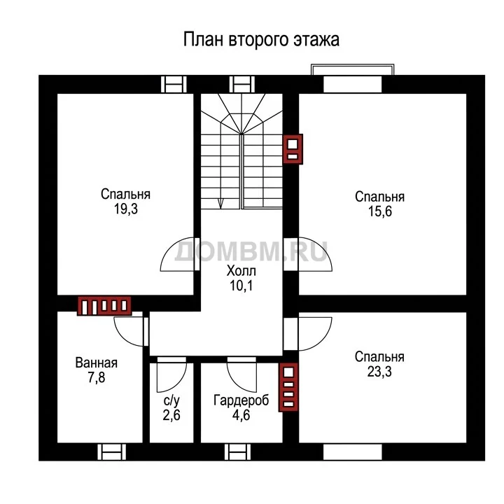 Проект дома «Прага» 182м2 — План 2 этажа