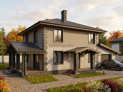 Проект дома "Рига" — 181 м², 2 этажа