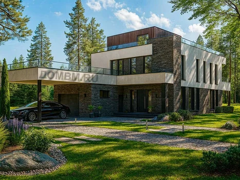 Проект дома "Риверсайд" — 429 м², 3 этажа