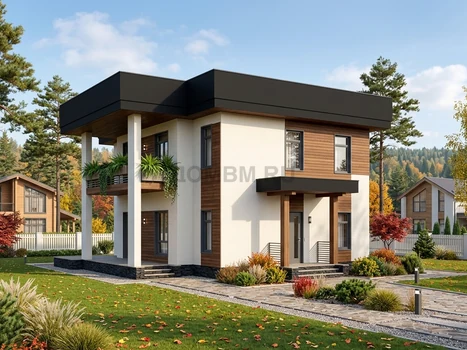 Проект дома "Роттердам" — 165 м², 2 этажа
