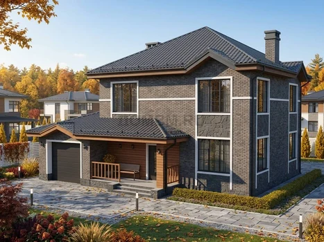 Проект дома "Абуко" — 186 м², 2 этажа