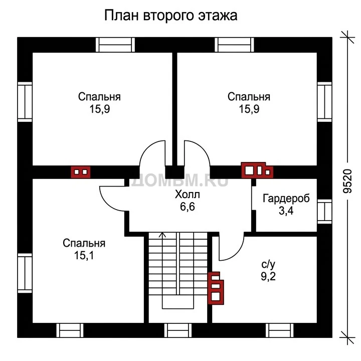 Проект дома «Алматы» — План 2 этажа