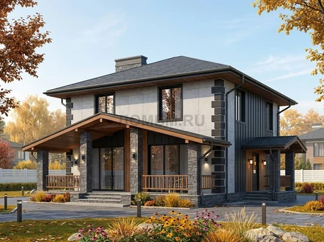 Проект дома "Аван" — 139 м², 2 этажа