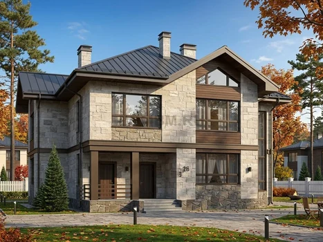 Проект дома "Бакэу" — 223 м², 2 этажа