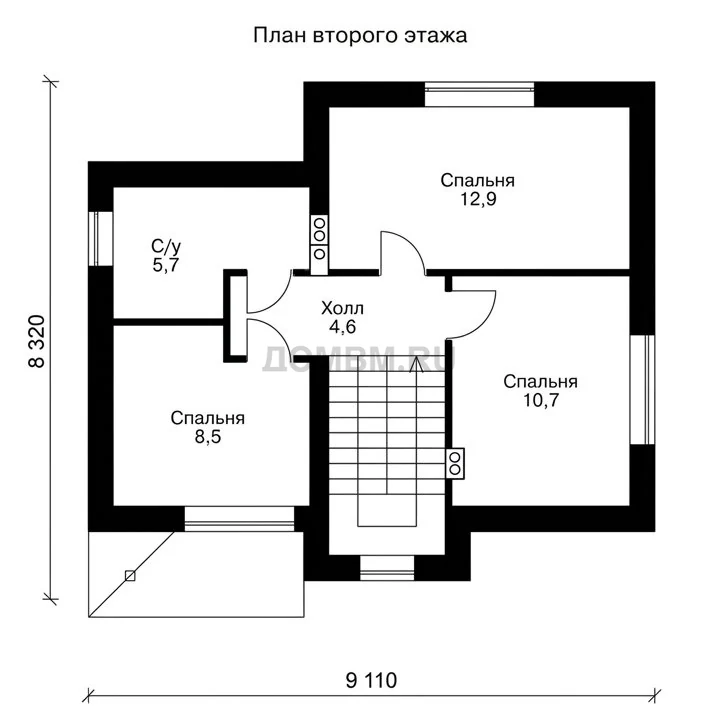Проект дома «Барановичи» — План 2 этажа