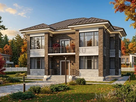 Проект дома "Бишкек" — 268 м², 2 этажа