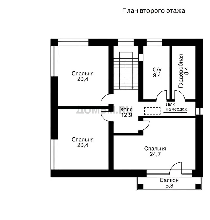 Проект дома «Эльче» — План 2 этажа