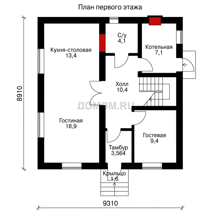 Проект дома «Эссен» — План 1 этажа