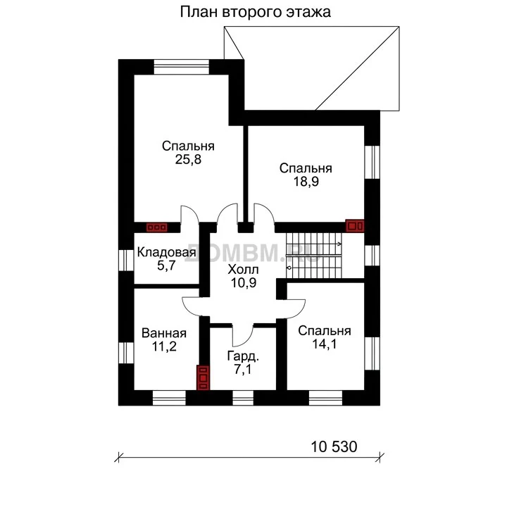 Проект дома «Фару» — План 2 этажа