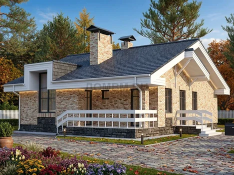 Проект дома "Франкфурт" — 86 м², 1 этаж