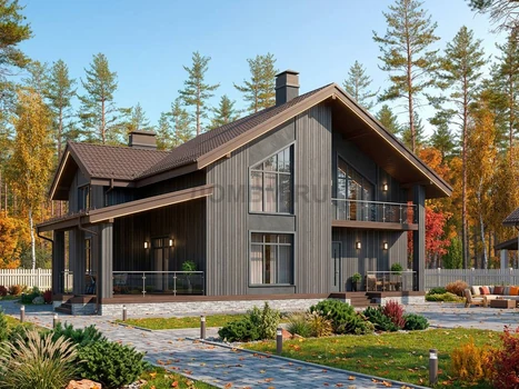 Проект дома "Фрайбург" — 186 м², 2 этажа