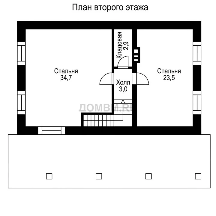 Проект дома «Габороне» — План 2 этажа