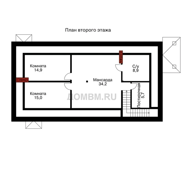 Проект дома «Гераклион» — План 2 этажа