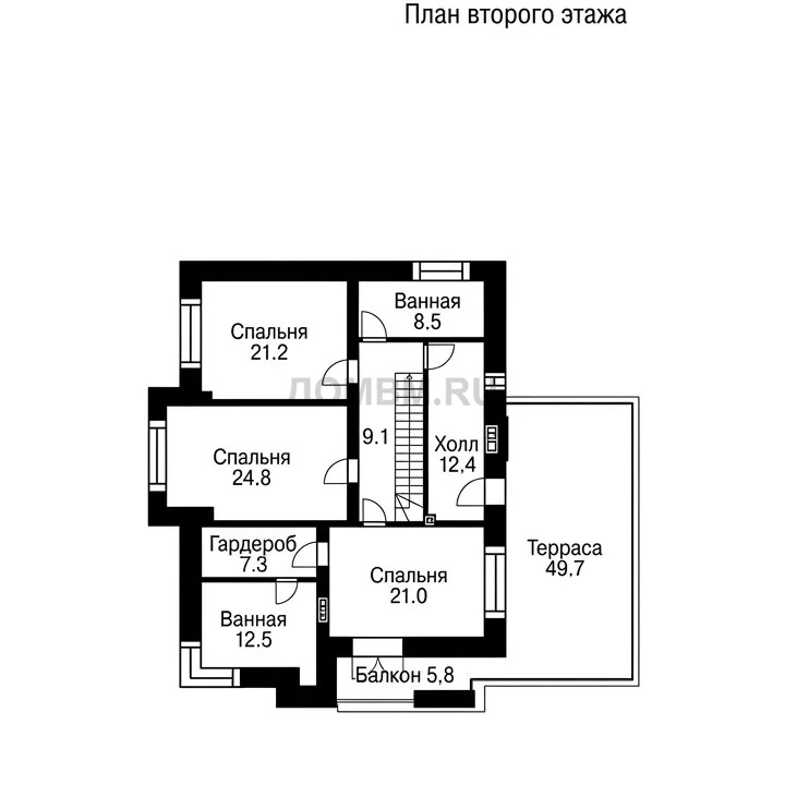 Проект дома «Гродно» — План 2 этажа
