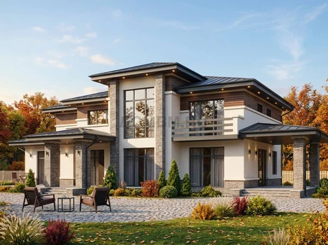 Проект дома "Индианаполис" — 262 м², 2 этажа
